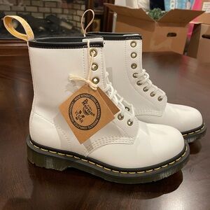 Brand Dr. Martens White Vegan Leather Boots (Size 6 Women’s)